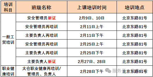 2026年2月培训计划，请悉知！(图1)